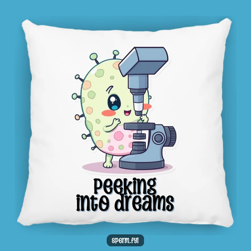 Funny Curious Bacteria Pillow: Comfort Your Inner Explorer