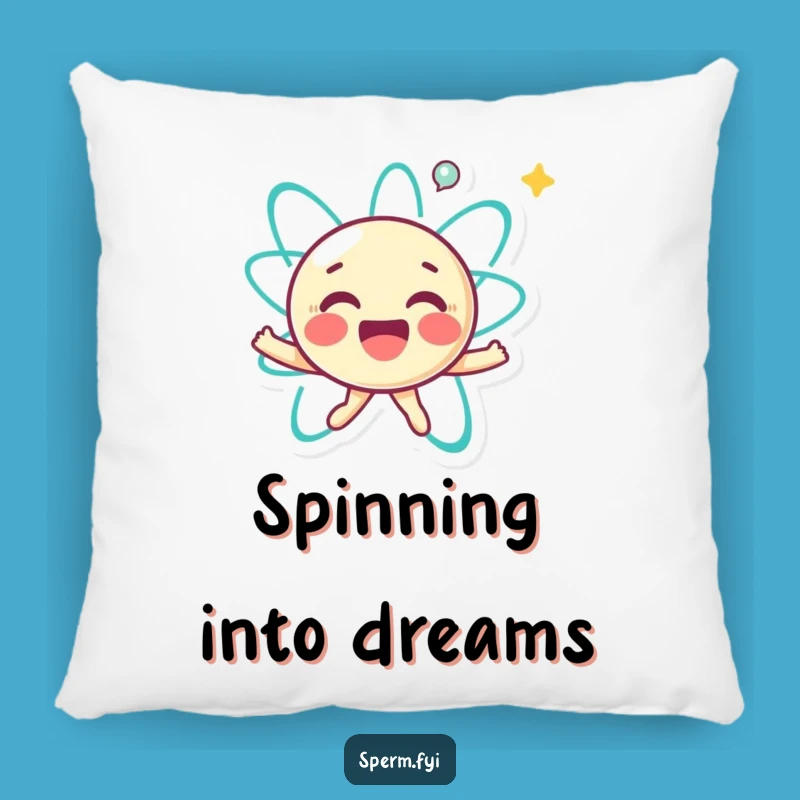 Funny Atom Spin Pillow: Cozy Joyful Energy, Fantastic Funny Gift!