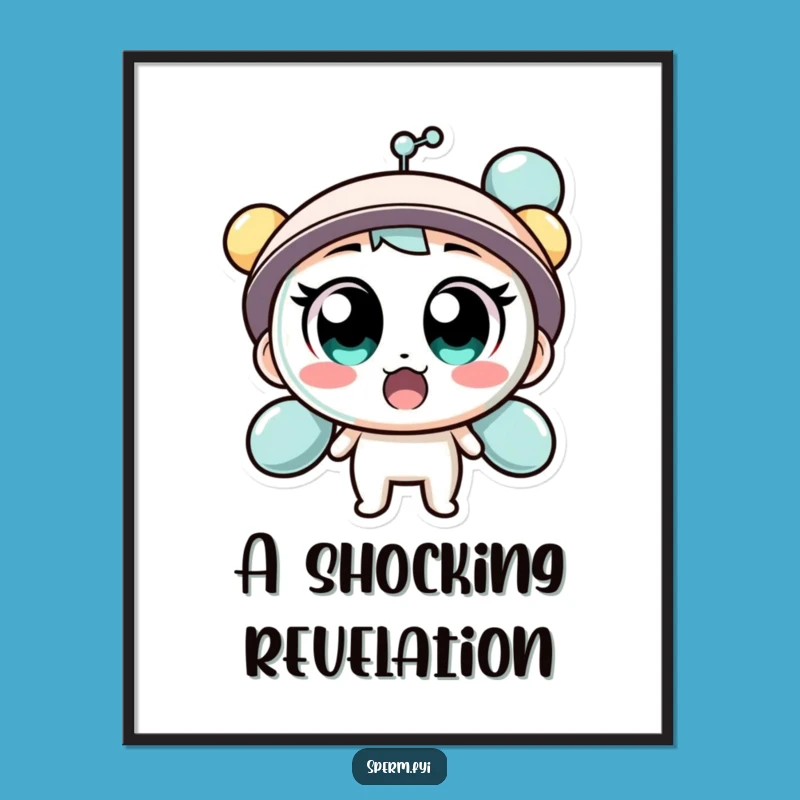 Funny Surprised Molecule Digital Art: Frame Your Shocking Moments