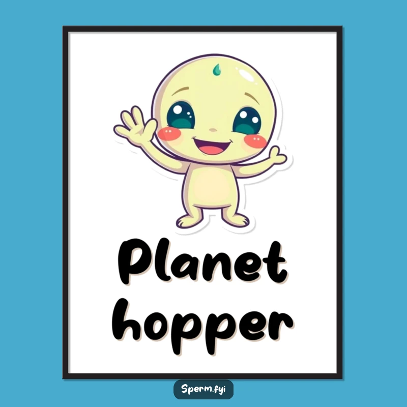 Funny Alien Wave Digital Art: Instant Space Decor, Perfect Funny Gift!