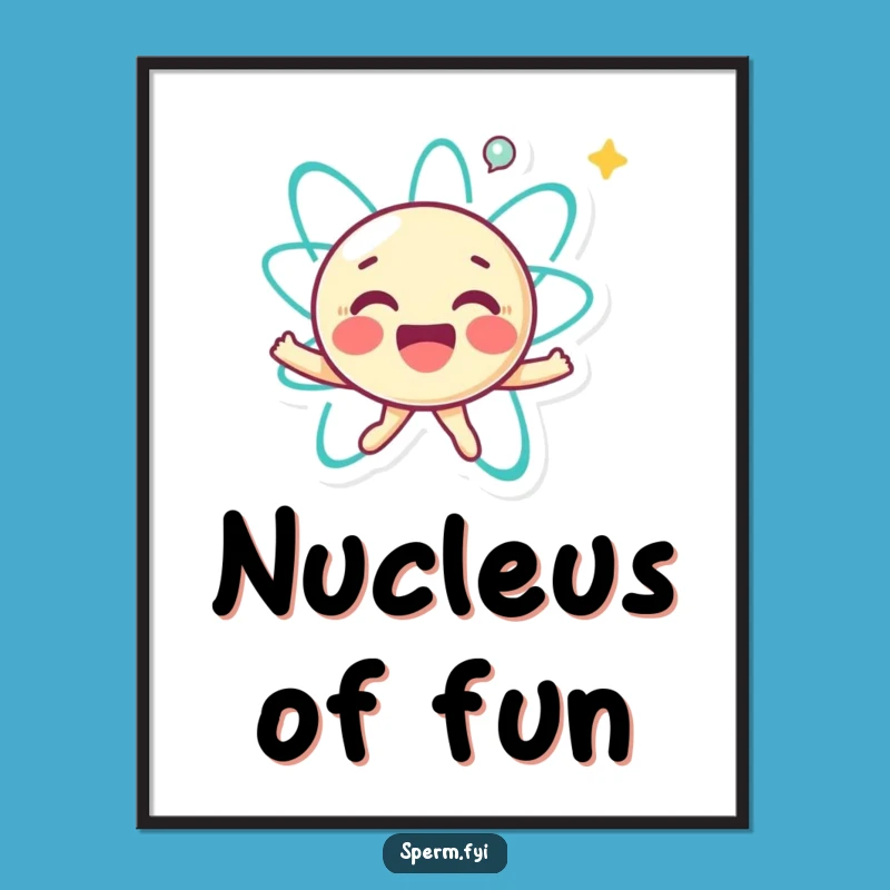 Funny Atom Spin Digital Art: Instant Joyful Energy Decor, Perfect Funny Gift!