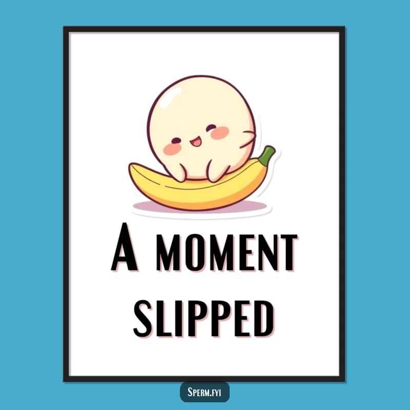 Funny Blob Banana Peel Digital Print: Instant Hilarious Wall Art Download