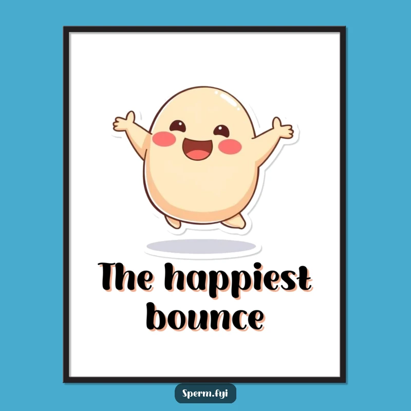 Funny Blob Bounce Digital Print: Instant Download of Joyful Blob Artwork, Unique Funny Gift