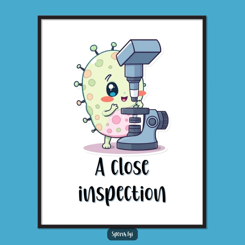 Funny Curious Bacteria Digital Art: Frame Your Microscopic World