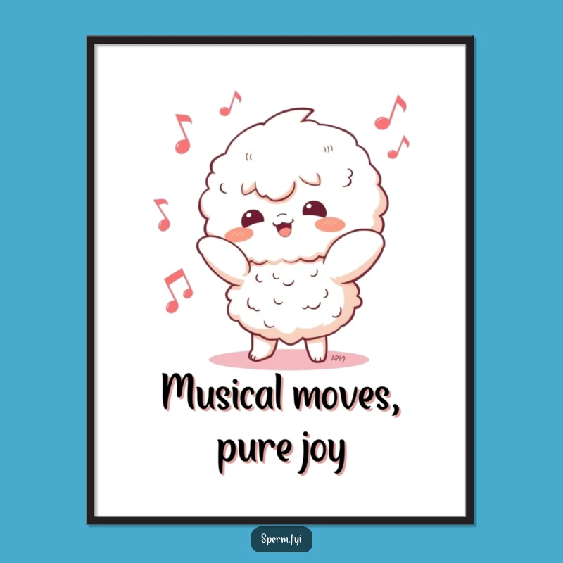 Funny Kawaii Dancer Digital Art: Printable Dance Moves, Ideal Funny Gift Decor