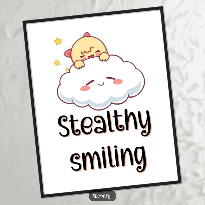 Funny tickling cloud digital art, a character tickling a sleeping cloud, high-resolution whimsical artwork for instant download.