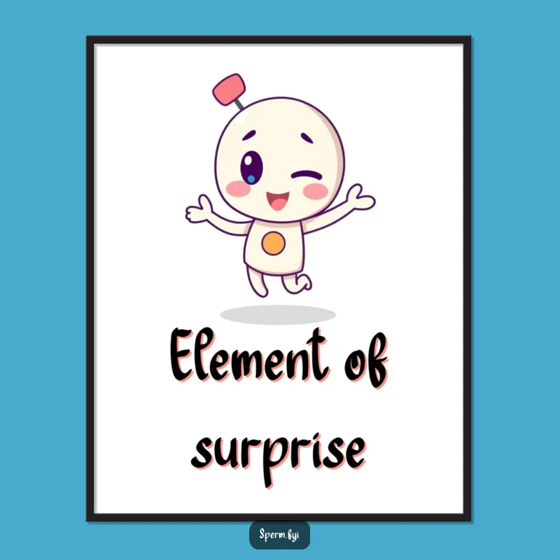 Funny Winking Atom Dance Digital Art: Frame Your Atomic Energy