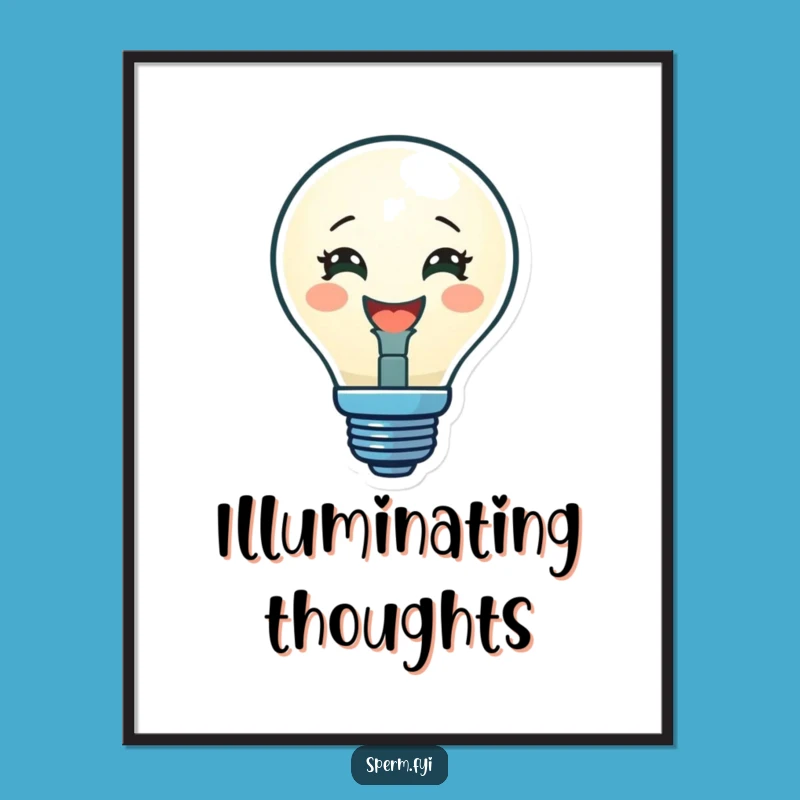 Funny Lightbulb Digital Art: Instant Bright Idea Decor, Perfect Funny Gift!