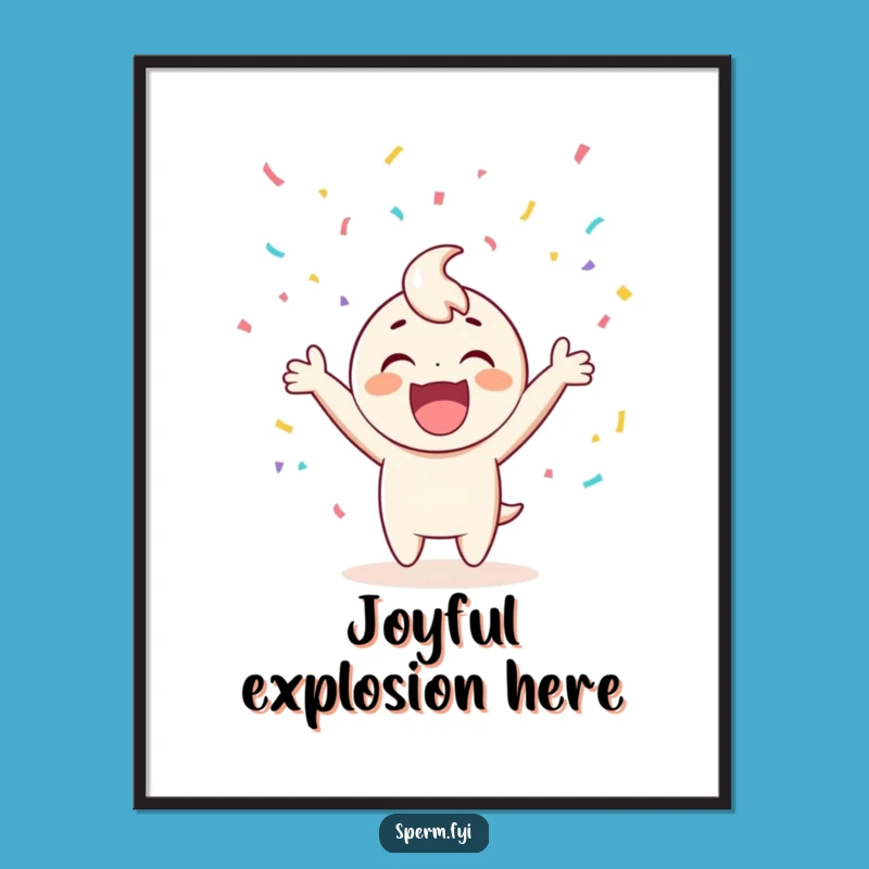 Funny Digital Art: Cheerful Character Confetti Print for Instant Joyful Decor