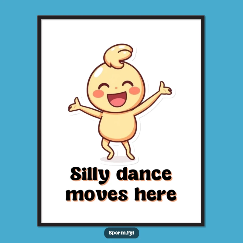 Funny Smiley Digital Art: Silly Dancer Print, an Instant Humorous Gift