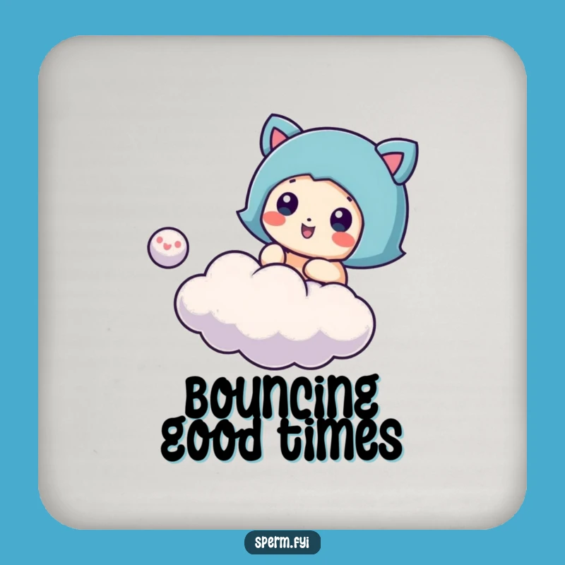 Funny Cloud Bouncing Coaster: Protect Surfaces with Playful Whimsy Gift