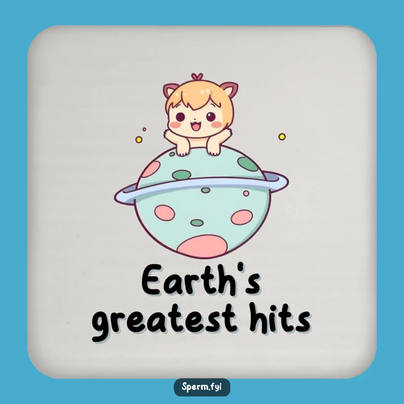 Funny Planet Bop Coaster - Playful Character Space - Protect Humorously!