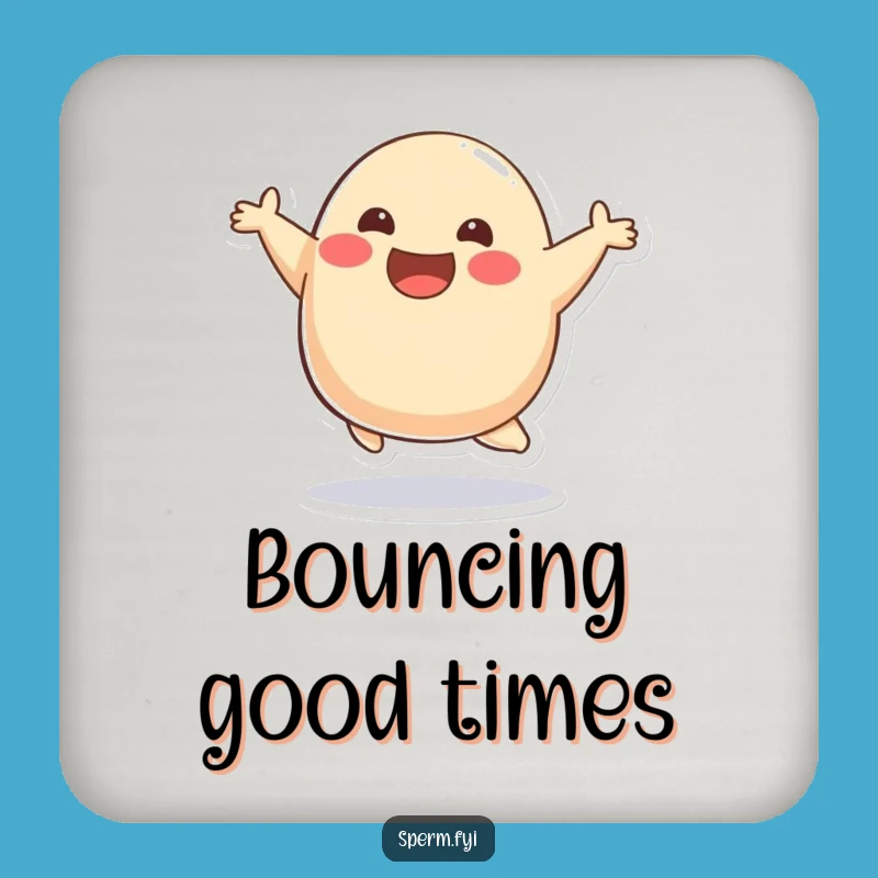 Funny Blob Bounce Coaster Set: Protect Surfaces with Joyful Blob Humor, Unique Funny Gift