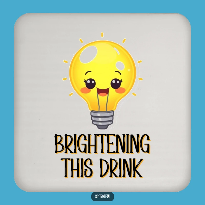 Funny Cheerful Lightbulb Idea Coaster - Protect Funny Gifts!