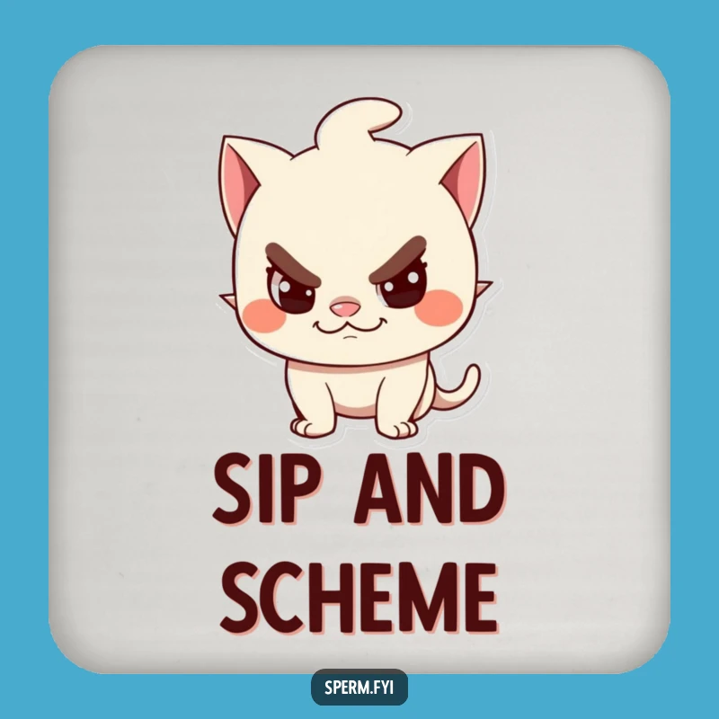 Funny Grinning Coaster: Protect Surfaces with a Sly Smile, Unique Funny Gift