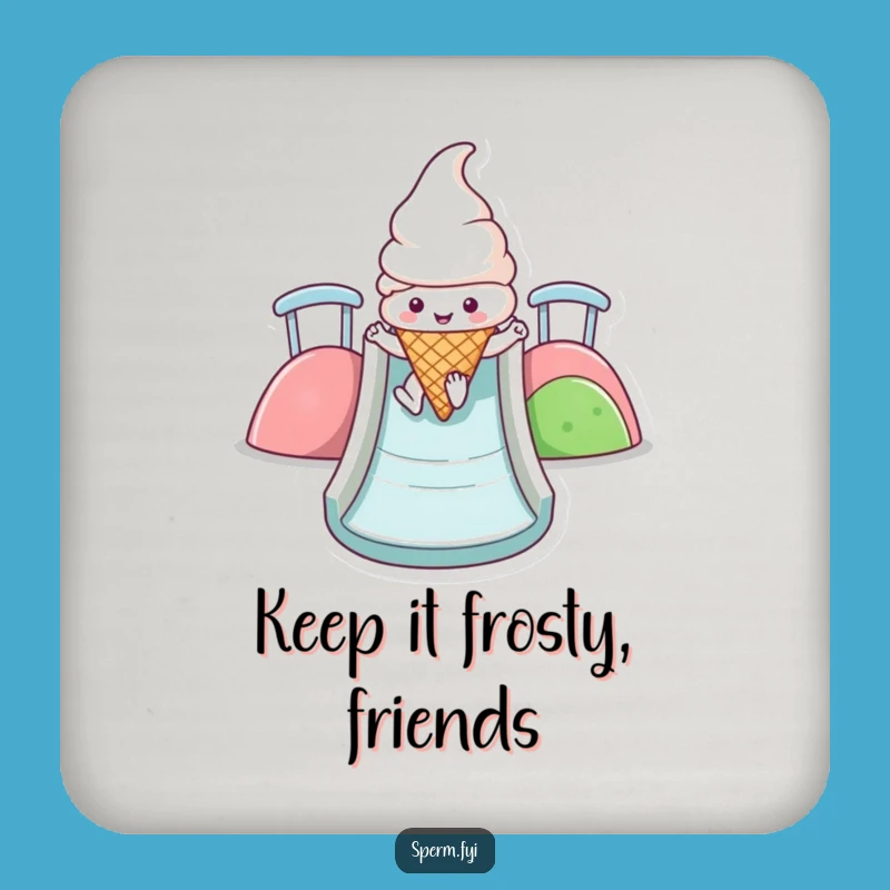 Funny Kawaii Ice Cream Coasters: Set of Slide Protectors, Perfect Funny Gift