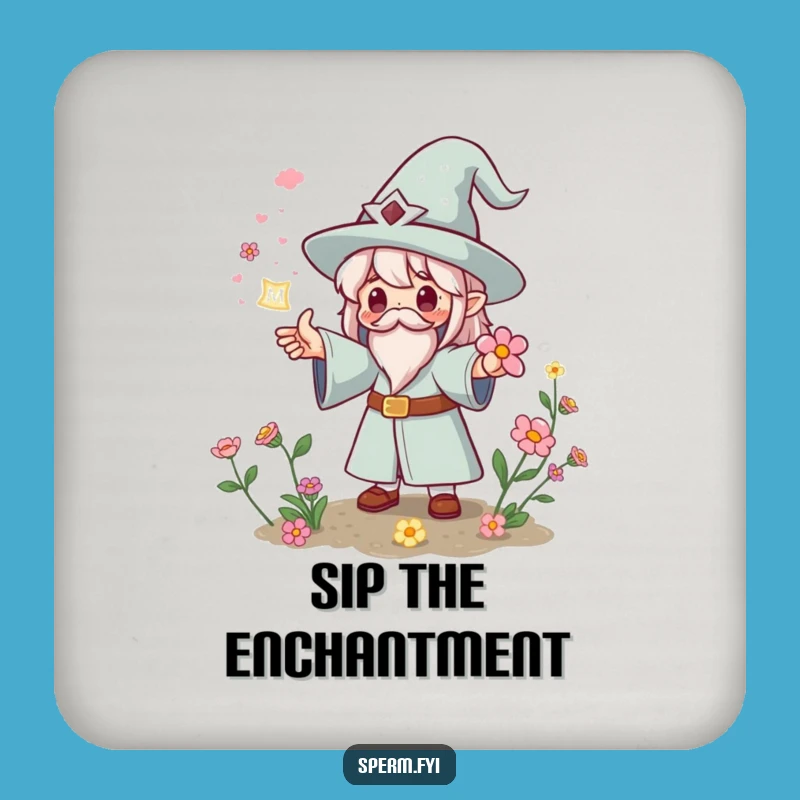 Funny Kawaii Magic Coaster Set - Wizard Bloom Drink Decor Gift