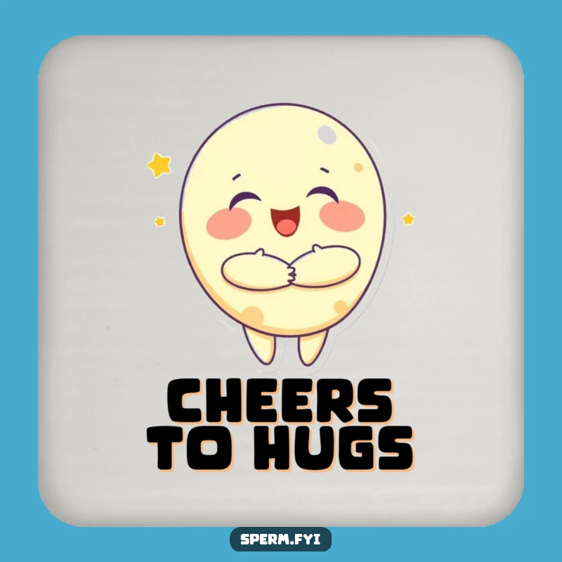 Funny Moon Hug Coaster Set: Protect Surfaces with Celestial Love
