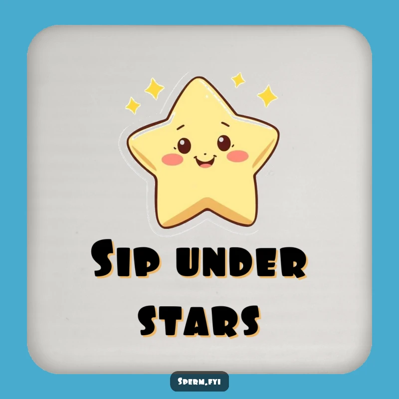 Funny Star Coaster: Twinkling Protection, a Tiny Humorous Gift