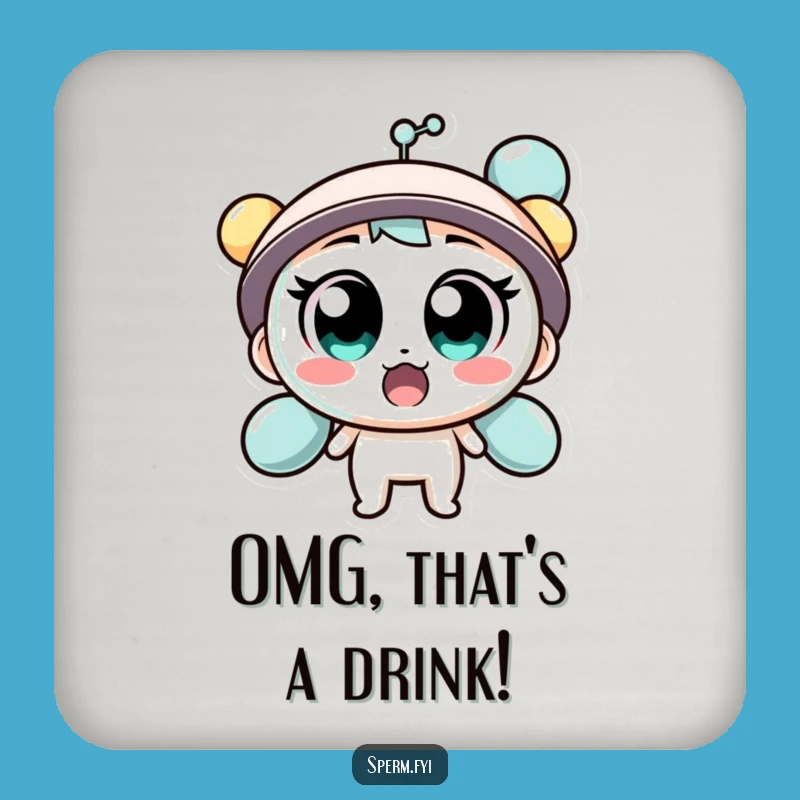 Funny Surprised Molecule Coaster: Protect Surfaces with Shocking Style