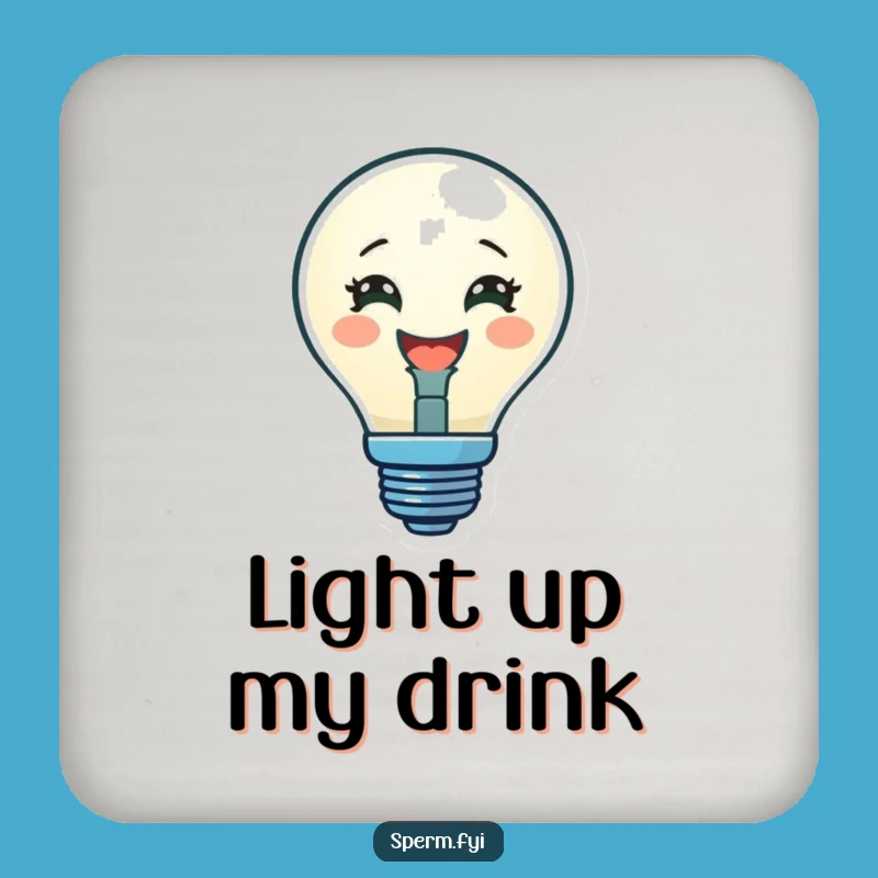 Funny Lightbulb Drink Coaster: Protect Surfaces with Brightness, Cute Funny Gift!