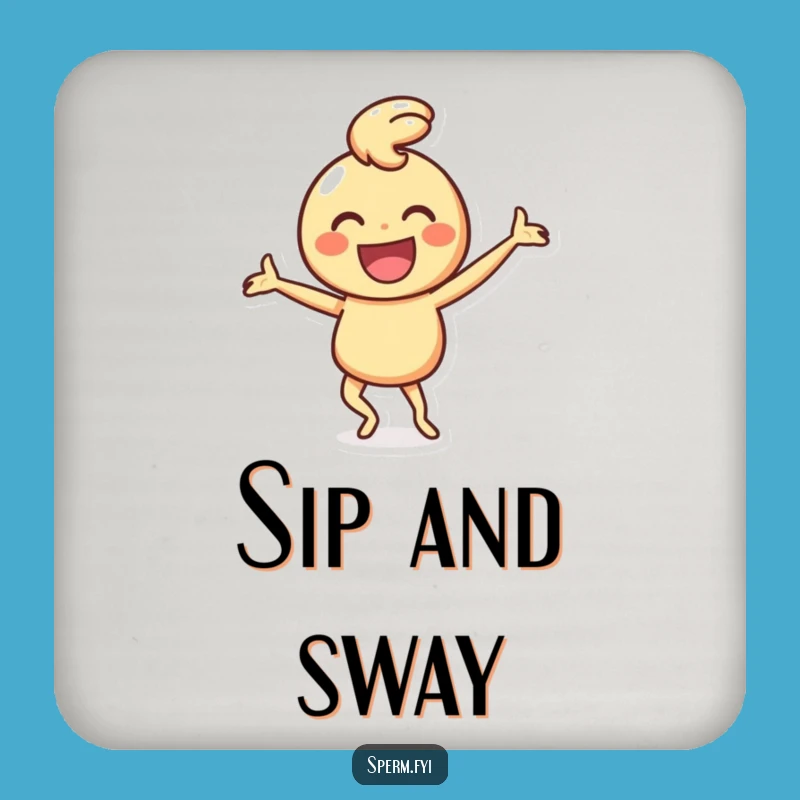 Funny Smiley Coaster: Silly Dancer Protection, a Tiny Humorous Gift