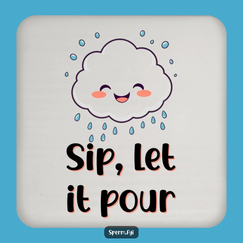 Funny Cloud Coaster: Giggling Rain Protection, a Tiny Humorous Gift
