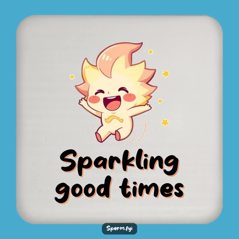 Funny Joyous Spark Coaster: Protect Surfaces with Electric Style