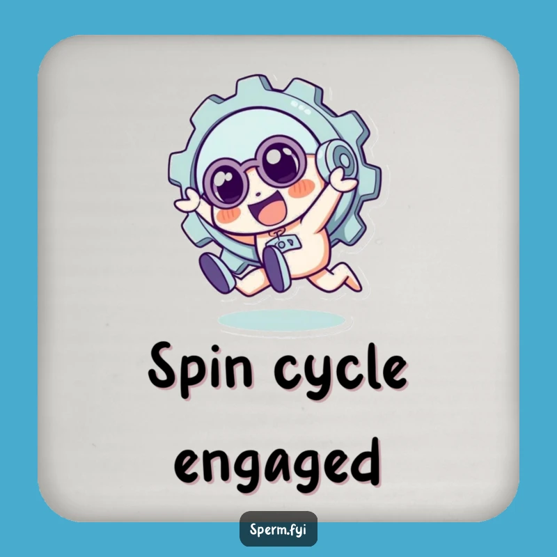 Funny Quirky Gear Tumble Coaster Set - Protect Surfaces with Playful Humor