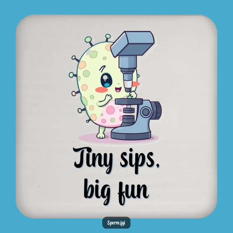 Funny Curious Bacteria Coaster: Examine Your Drinks with Detail