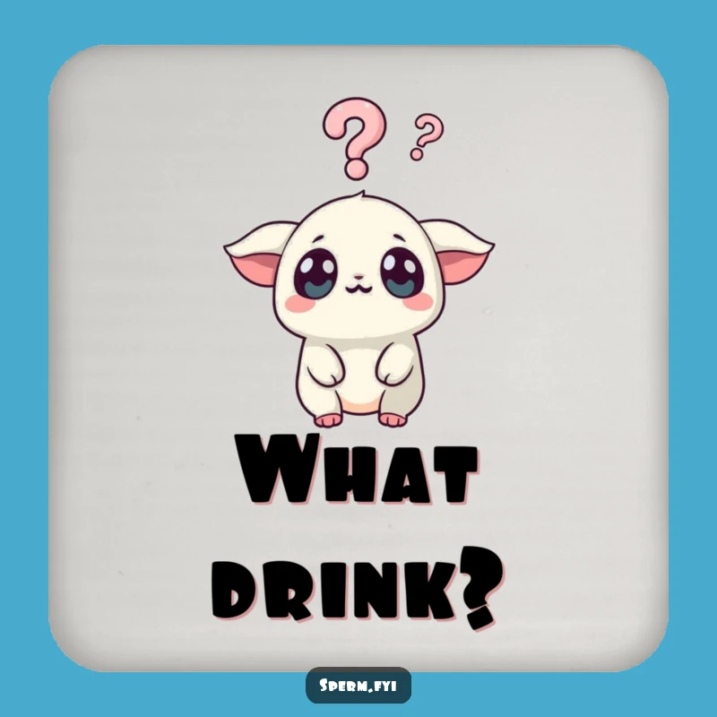 Funny Surprised Kawaii Creature Coaster - Bar Gift for the Puzzled