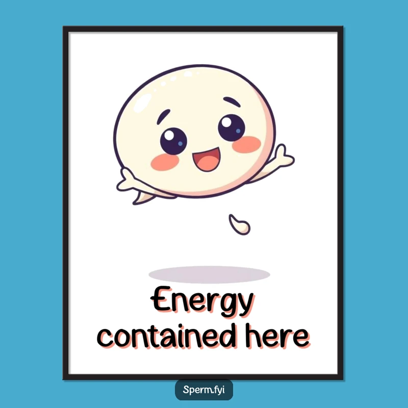 Funny Kawaii Speech Bubble Poster - Exciting Bouncing Art, Unique Funny Gift