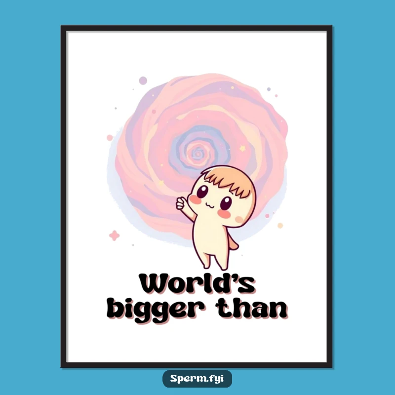 Funny Galaxy Poster - Curious Character Stars - Wall Art Gift!