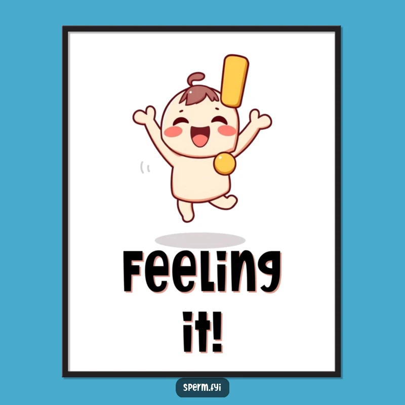 Funny Joyful Kawaii Character Poster - Artful Gift for Happiness