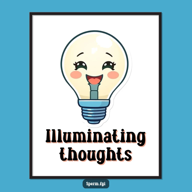 Funny Lightbulb Poster: Glowing Idea Art, Amazing Funny Gift!