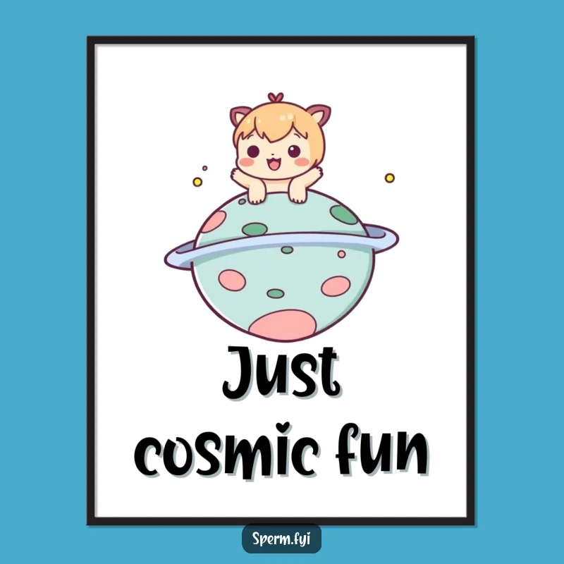 Funny Planet Bop Poster - Playful Character Space Art - Wall Art Gift!
