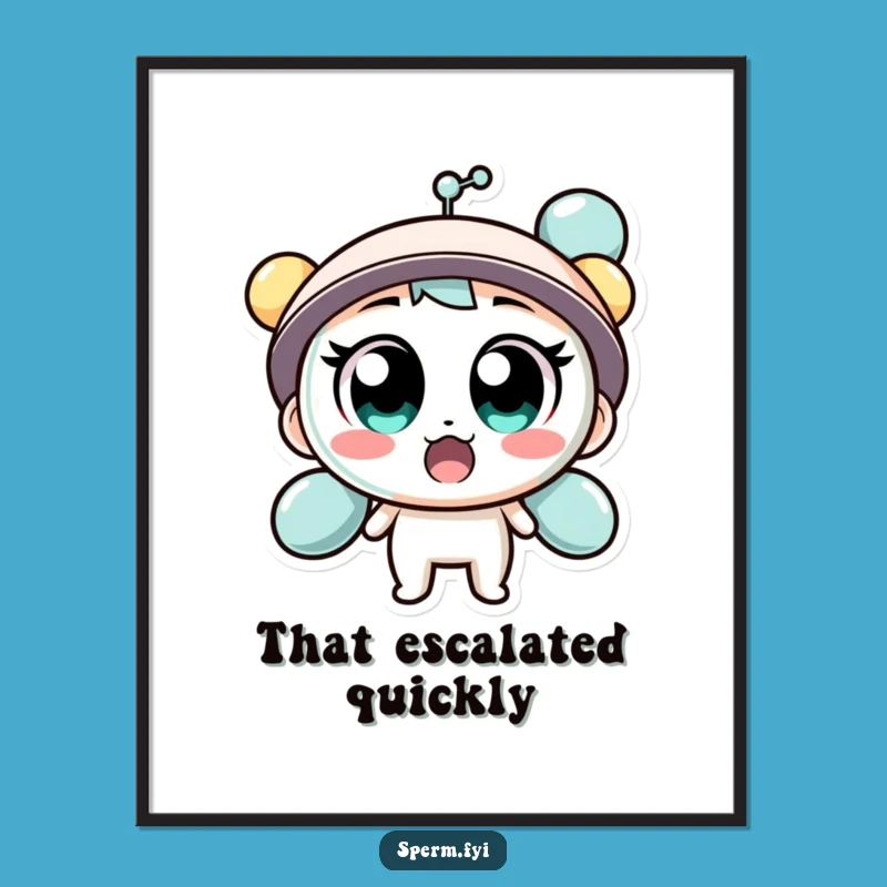 Funny Surprised Molecule Poster: Decorate with Wide-Eyed Wonder