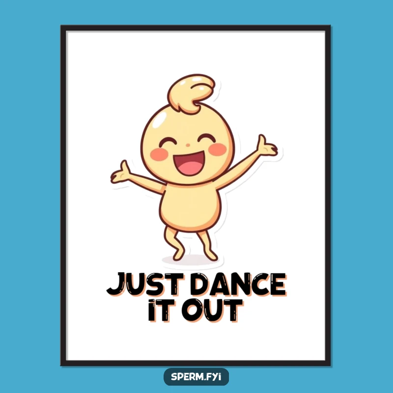 Funny Smiley Poster: Silly Dancer Art, a Joyful Humorous Gift