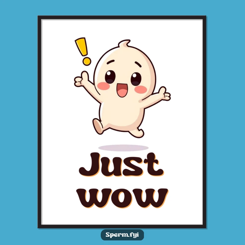 Funny Kawaii Exclamation Point Surprise Poster - Vibrant Funny Gift!