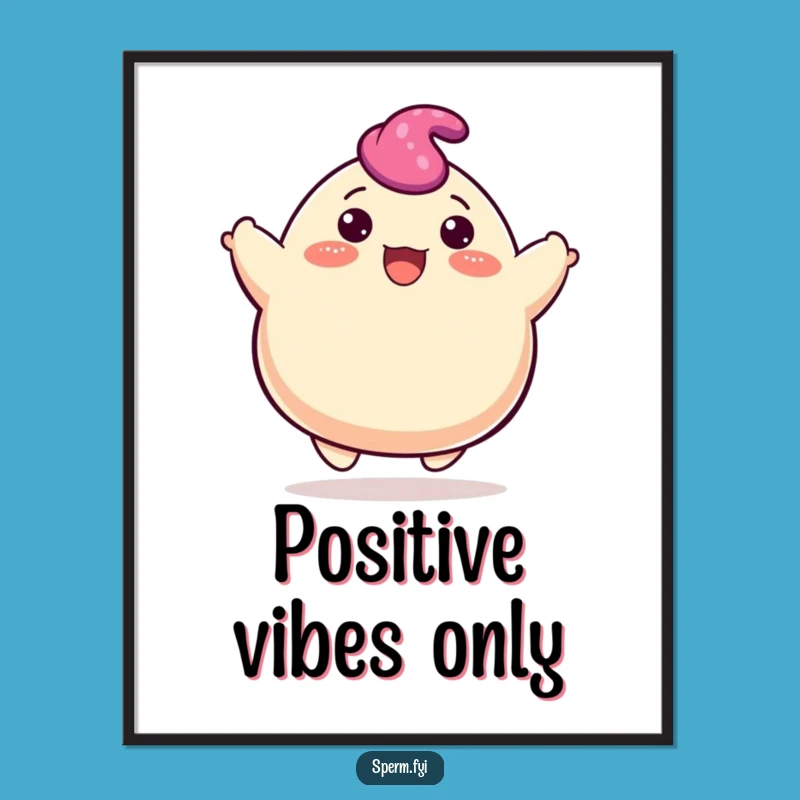 Funny Bouncing Blob Poster: Uplifting Wall Art for a Happy Home