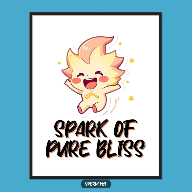 Funny Joyous Spark Poster: Decorate with Electric Vibrancy