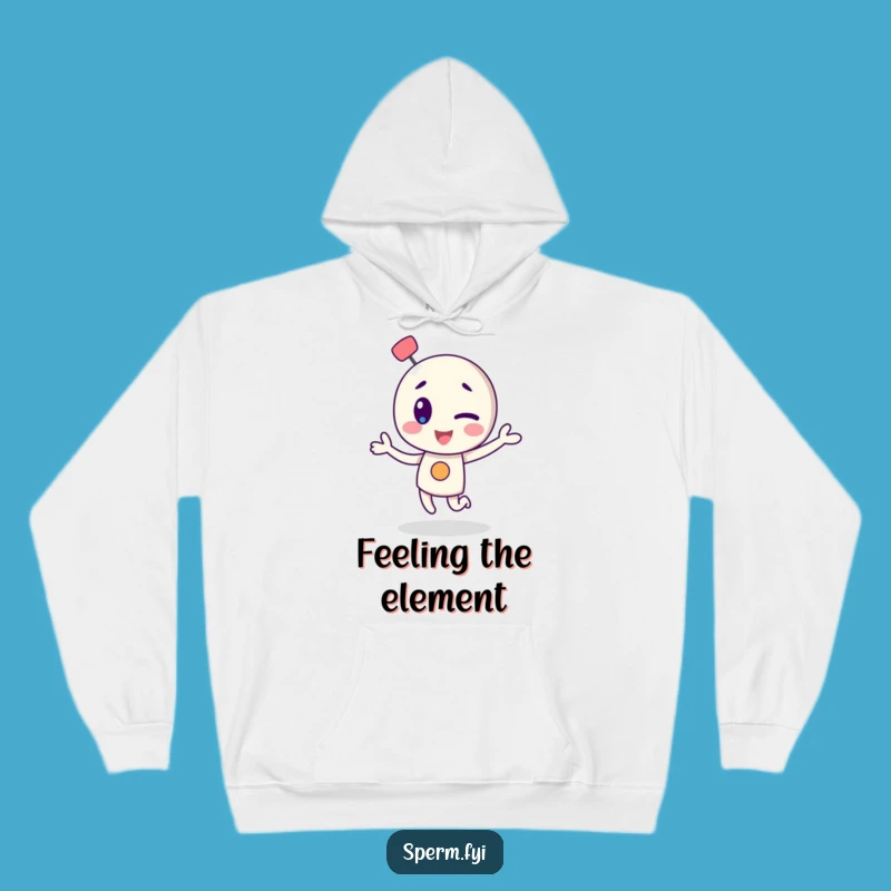 Cozy Funny Winking Atom Dance Hoodie: Warm Up with Atomic Vibes