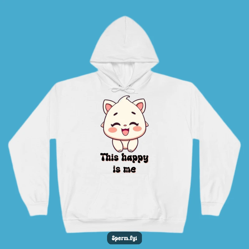 Funny Happy Hoodie: Rosy Cheeks Character Design for Cozy Smiles, Excellent Funny Gift
