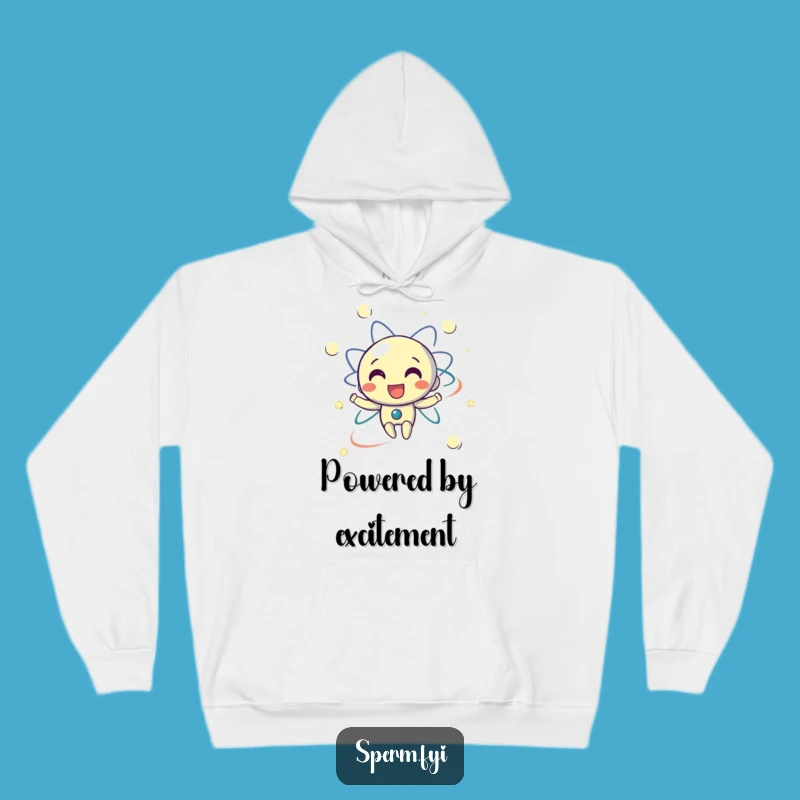 Funny Hoodie: Delighted Electron Orbiting Happily, a Cozy Science-Themed Humorous Gift