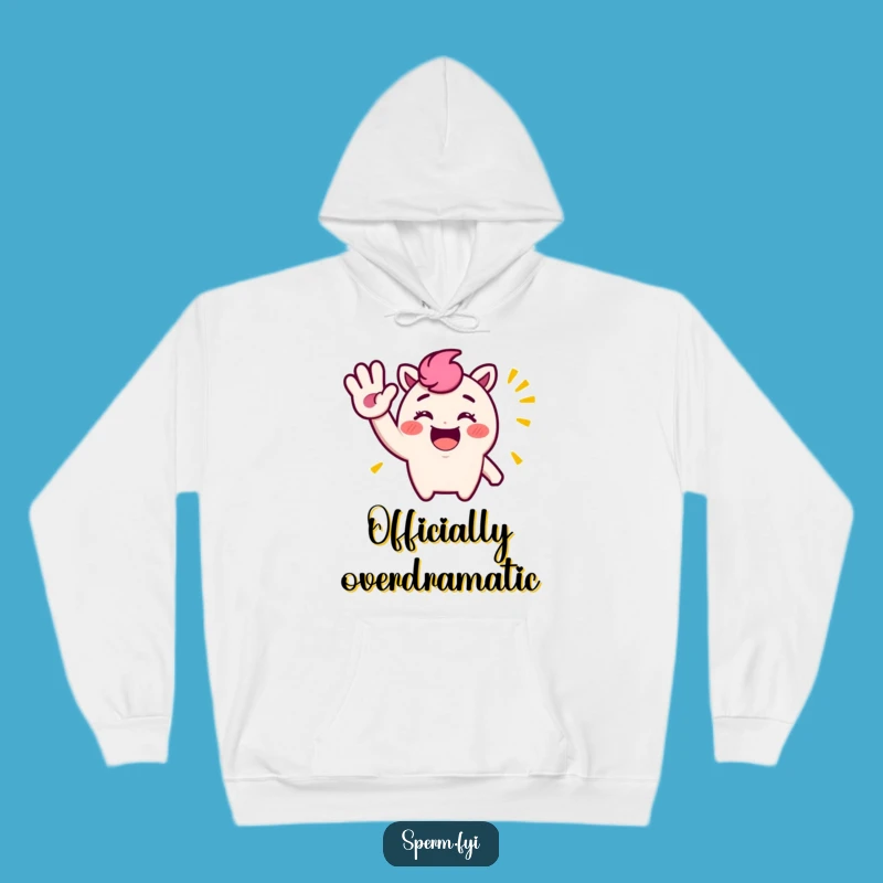 Funny Character Hoodie: Cozy Up with a Silly Waving Design, Ultimate Funny Gift Experience