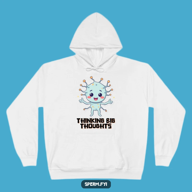 Funny Hoodie: Happy Neuron Sending Signals, a Cozy Brain-Themed Humorous Gift