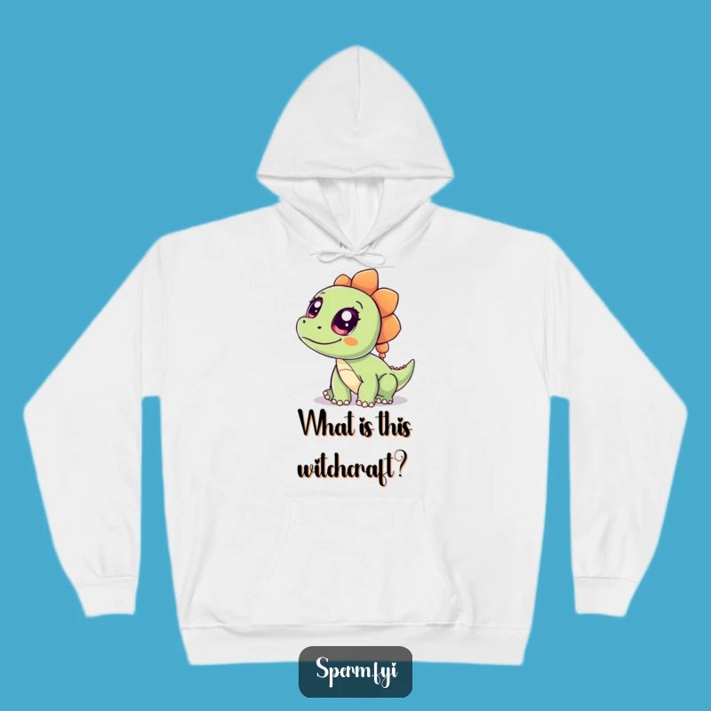 Funny Dinosaur Hoodie - Curious Wide Eyed Dino, Cozy Humorous Gift Apparel