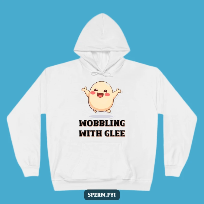 Funny Blob Bounce Hoodie: Cozy Sweatshirt with Joyful Blob, Perfect Warm Funny Gift