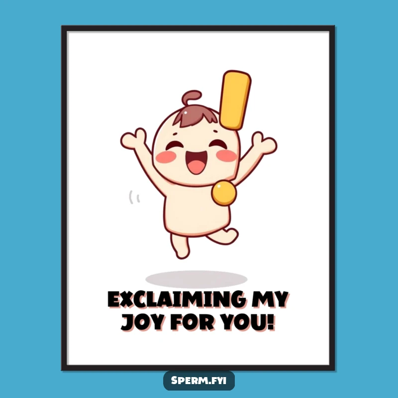 Free Printable Wall Art: Joyful Kawaii Character, Quirky Downloadable Art for Energetic Spaces