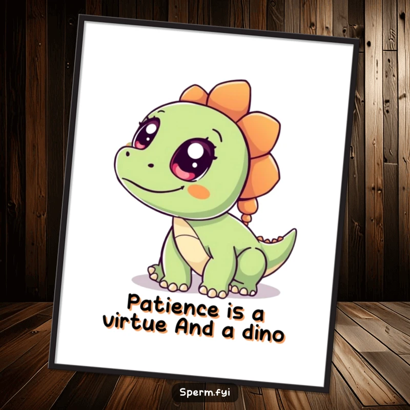 Funny Free Printable Wall Art: A charming dinosaur with wide, curious eyes gazes upward, perfect for quirky decor.